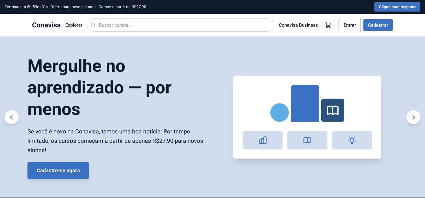 Conavisa Cursos website preview