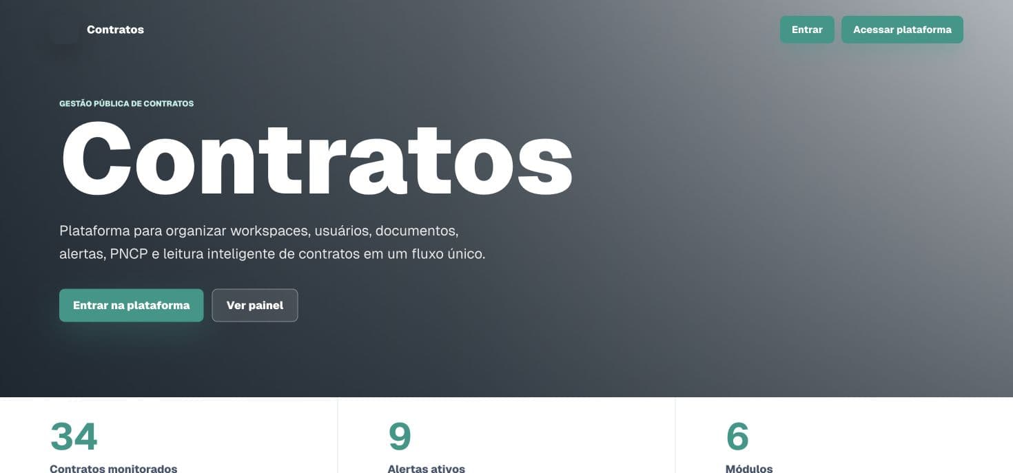 Contratos website preview