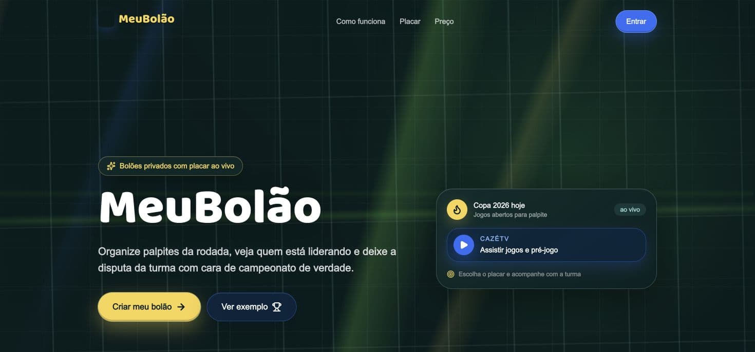 MeuBolão website preview