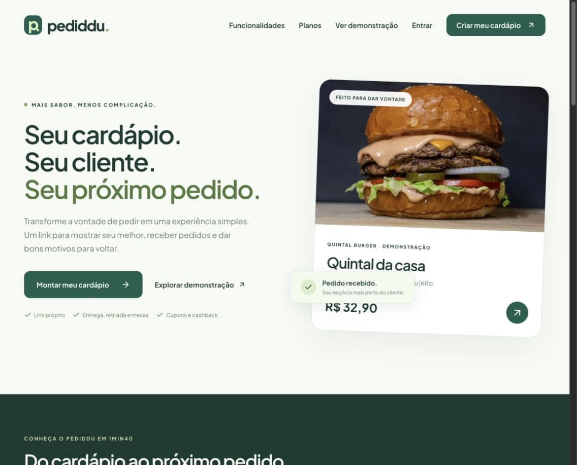 Pediddu website preview
